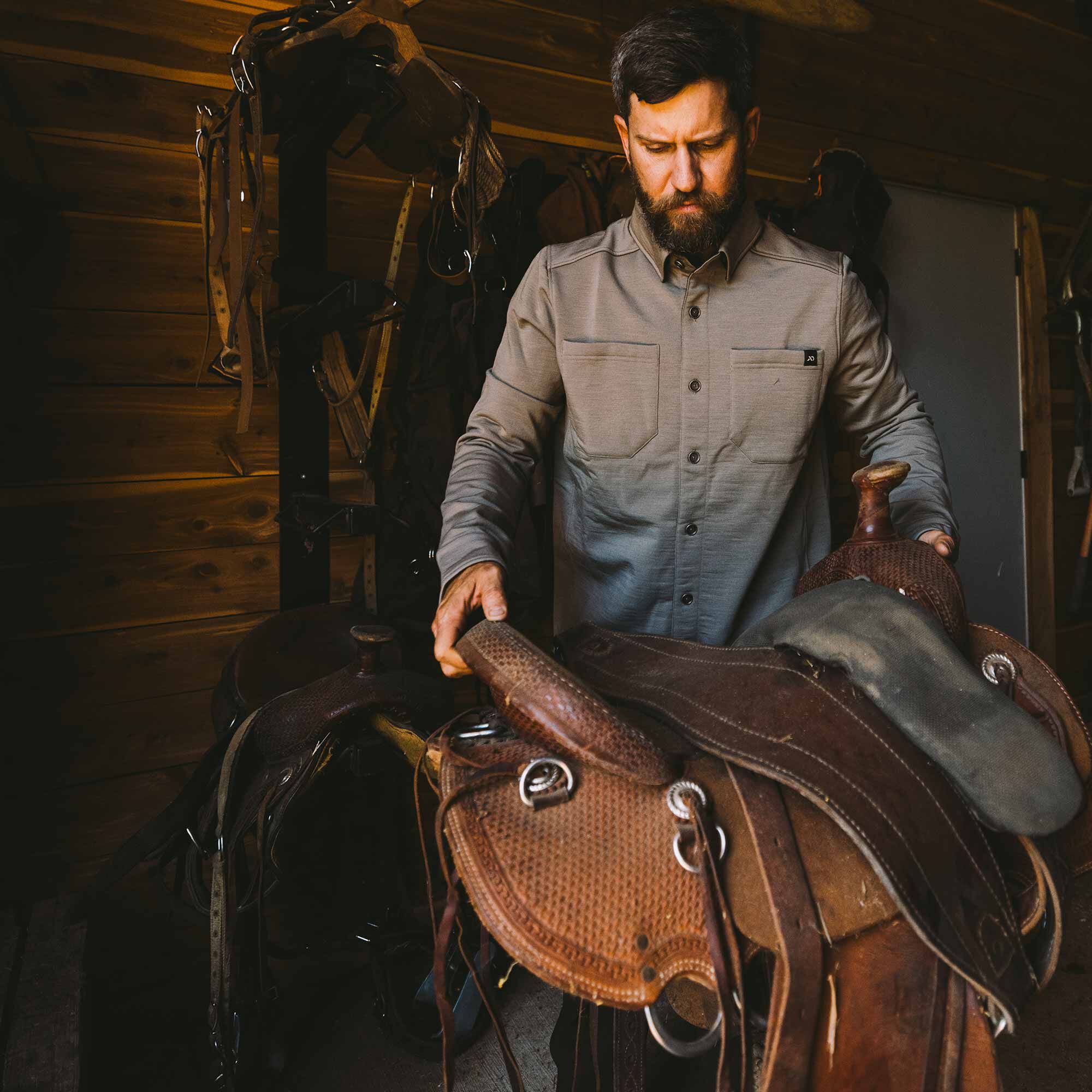 Men’s Rugged Wool Field Shirt - Image 9